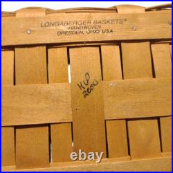 Longaberger 2000 Stair Step it Up Basket with Liner Protector & Handles Vintage