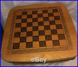 Longaberger 2001 All In One Game Basket Set Chess Checkers Backgammon Tic Tac To
