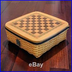 Longaberger 2001 Checkerboard Basket Combo + Pewter Chess Set