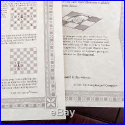 Longaberger 2001 Checkerboard Basket Combo + Pewter Chess Set
