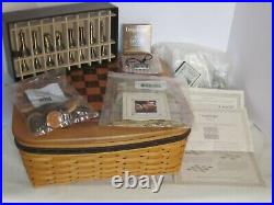 Longaberger 2001 Father's Day CHECKERBOARD Full Set with Chess Pieces & Checkers