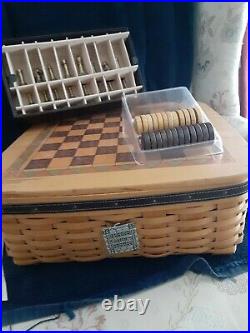 Longaberger 2001 Father's Day CHESS & CHECKER SET Combo With Complete Accessories