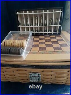 Longaberger 2001 Father's Day CHESS & CHECKER SET Combo With Complete Accessories