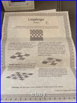 Longaberger 2001 Father's Day Checkerboard Basket