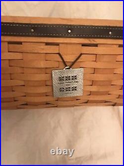 Longaberger 2001 Father's Day Checkerboard Basket Full Set Liner, Protector