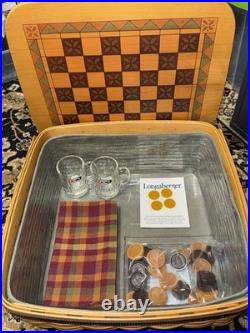 Longaberger 2001 Father's Day Checkerboard Game Basket+Liner+Insert+BONUSES
