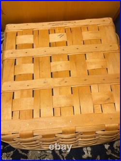 Longaberger 2001 Father's Day Checkerboard Game Basket+Liner+Insert+BONUSES