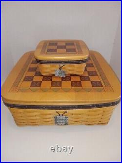 Longaberger 2001 Father's Day Checkers, Chess & Tic Tac Toe Set. Complete