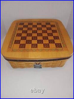 Longaberger 2001 Father's Day Checkers, Chess & Tic Tac Toe Set. Complete