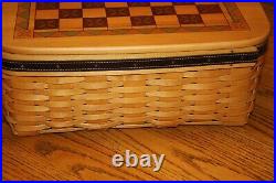 Longaberger 2001 Father's Day Large Game Checkers Basket with Checkers Set