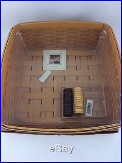 Longaberger 2001 Fathers Day Basket Large Checker Set Combo w Lid TO Checkers