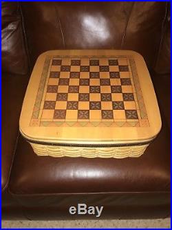 Longaberger 2001 Fathers Day Basket Large Checker Set Combo w Lid To Checkers