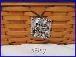 Longaberger 2001 Fathers Day Checkerboard Basket Combo WithPewter Chess SetRARE