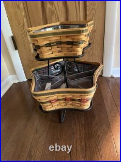 Longaberger 2001 Holiday Shining Star Baskets LOT with Iron Stands/accessories Longaberger 2001 Holiday Shining Star Baskets LOT with Iron Stands/accessories