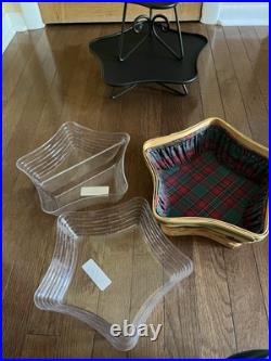 Longaberger 2001 Holiday Shining Star Baskets LOT with Iron Stands/accessories Longaberger 2001 Holiday Shining Star Baskets LOT with Iron Stands/accessories