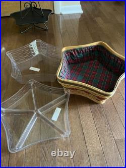 Longaberger 2001 Holiday Shining Star Baskets LOT with Iron Stands/accessories Longaberger 2001 Holiday Shining Star Baskets LOT with Iron Stands/accessories