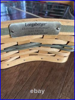 Longaberger 2001 Holiday Shining Star Baskets LOT with Iron Stands/accessories Longaberger 2001 Holiday Shining Star Baskets LOT with Iron Stands/accessories