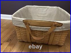 Longaberger 2001 Hostess Medium Wash Day Basket with Protector and Liner- Retired