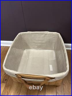 Longaberger 2001 Hostess Medium Wash Day Basket with Protector and Liner- Retired