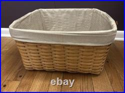 Longaberger 2001 Hostess Medium Wash Day Basket with Protector and Liner- Retired