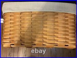 Longaberger 2001 Hostess Medium Wash Day Basket with Protector and Liner- Retired