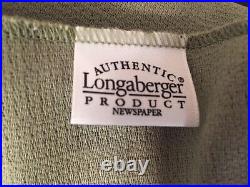 Longaberger 2001 Newspaper Basket Set With Wrought Iron Stand