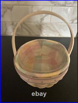 Longaberger 2001 Whitewashed Easter Basket Combo New