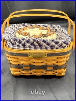 Longaberger 2002-2003 J W Miniature Cake Basket Riser Cake Liner Protector