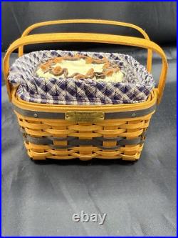 Longaberger 2002-2003 J W Miniature Cake Basket Riser Cake Liner Protector