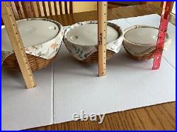 Longaberger 2002, 3 Serving Solutions Nesting Basket Bowl Set 11, 9 + 7 Sets