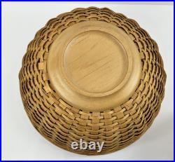 Longaberger 2002 Bowl Basket Set Of 3 Bowls 13 11 9 Serving Bowls with Lids