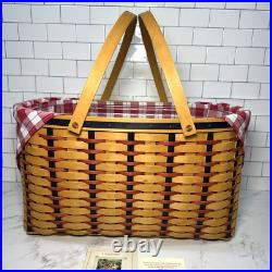 Longaberger 2002 Hostess All American Block Party Patriotic Basket Protect/Liner Longaberger 2002 Hostess All American Block Party Patriotic Basket Protect/Liner