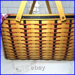 Longaberger 2002 Hostess All American Block Party Patriotic Basket Protect/Liner Longaberger 2002 Hostess All American Block Party Patriotic Basket Protect/Liner
