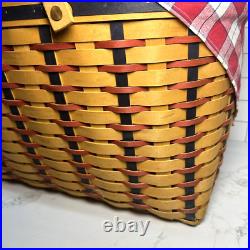 Longaberger 2002 Hostess All American Block Party Patriotic Basket Protect/Liner Longaberger 2002 Hostess All American Block Party Patriotic Basket Protect/Liner