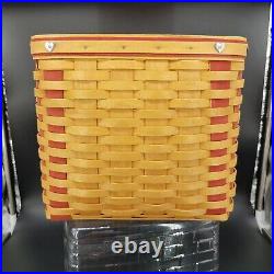 Longaberger 2002 Large Sweetest Basket Set+Protector+Liner+Lid 11TH IN SERIES