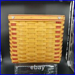 Longaberger 2002 Large Sweetest Basket Set+Protector+Liner+Lid 11TH IN SERIES