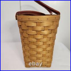 Longaberger 2002 Large Warm Brown Boardwalk Basket SUMMER TAILGATE TOTE PICNIC Longaberger 2002 Large Warm Brown Boardwalk Basket SUMMER TAILGATE TOTE PICNIC