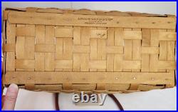 Longaberger 2002 Large Warm Brown Boardwalk Basket SUMMER TAILGATE TOTE PICNIC Longaberger 2002 Large Warm Brown Boardwalk Basket SUMMER TAILGATE TOTE PICNIC