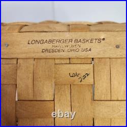 Longaberger 2002 Large Warm Brown Boardwalk Basket SUMMER TAILGATE TOTE PICNIC Longaberger 2002 Large Warm Brown Boardwalk Basket SUMMER TAILGATE TOTE PICNIC
