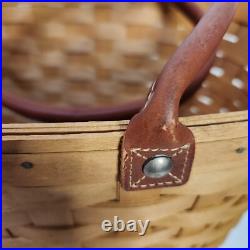 Longaberger 2002 Large Warm Brown Boardwalk Basket SUMMER TAILGATE TOTE PICNIC Longaberger 2002 Large Warm Brown Boardwalk Basket SUMMER TAILGATE TOTE PICNIC
