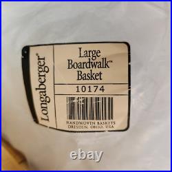 Longaberger 2002 Large Warm Brown Boardwalk Basket SUMMER TAILGATE TOTE PICNIC Longaberger 2002 Large Warm Brown Boardwalk Basket SUMMER TAILGATE TOTE PICNIC