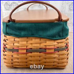 Longaberger 2002 Treasures Basket, Lid, Liner, and Protectors 19 x 11.5 x 8.75
