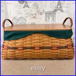 Longaberger 2002 Treasures Basket, Lid, Liner, and Protectors 19 x 11.5 x 8.75