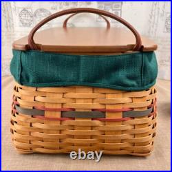 Longaberger 2002 Treasures Basket, Lid, Liner, and Protectors 19 x 11.5 x 8.75