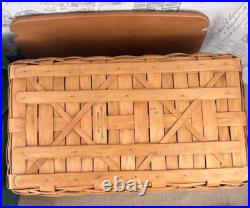 Longaberger 2002 Treasures Basket, Lid, Liner, and Protectors 19 x 11.5 x 8.75