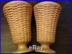 Longaberger 2003 Collectors Club Floral Vases, Protector Sets buying both (2)