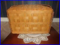Longaberger 2003 Craft Keeper Basket Set with Lid Khaki