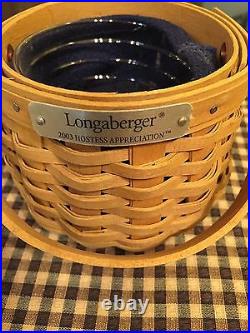 Longaberger 2003 Hostess Appreciation Basket Set New