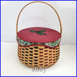 Longaberger 2003 Joyful Chorus Basket Hostess Set 6 Pc with Lid Protectors Liner