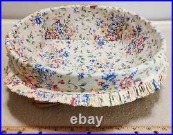 Longaberger 2003 Large 12 Catch-All Basket with Spring Floral Fabric Liner